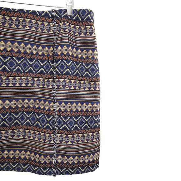 Cato 18W Tapestry A-Line Skirt Aztec Tribal Geometric Pattern Fall Boho Chic - Picture 4 of 7